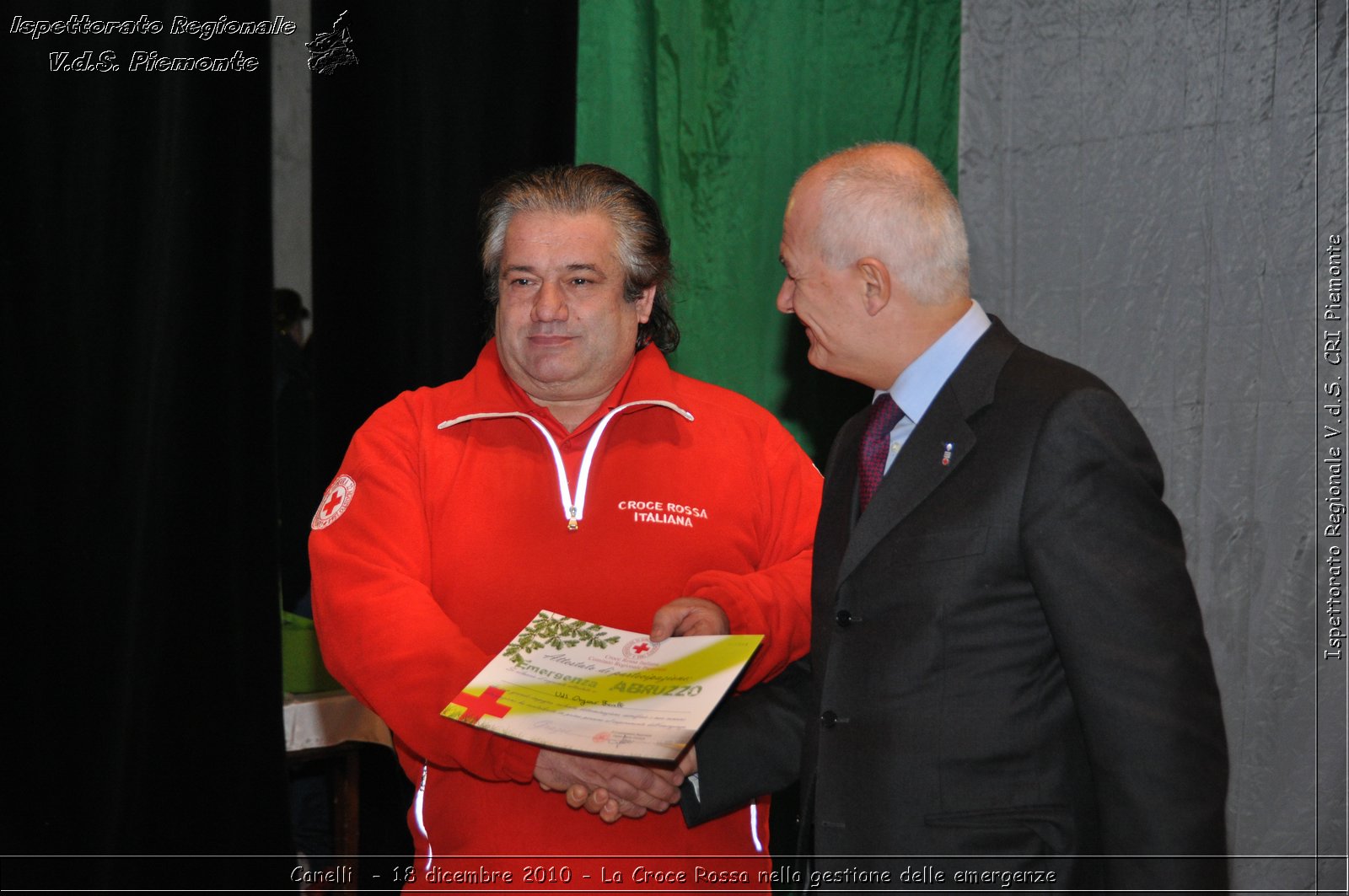 Canelli  - 18 dicembre 2010 - La Croce Rossa nella gestione delle emergenze -  Croce Rossa Italiana - Ispettorato Regionale Volontari del Soccorso Piemonte