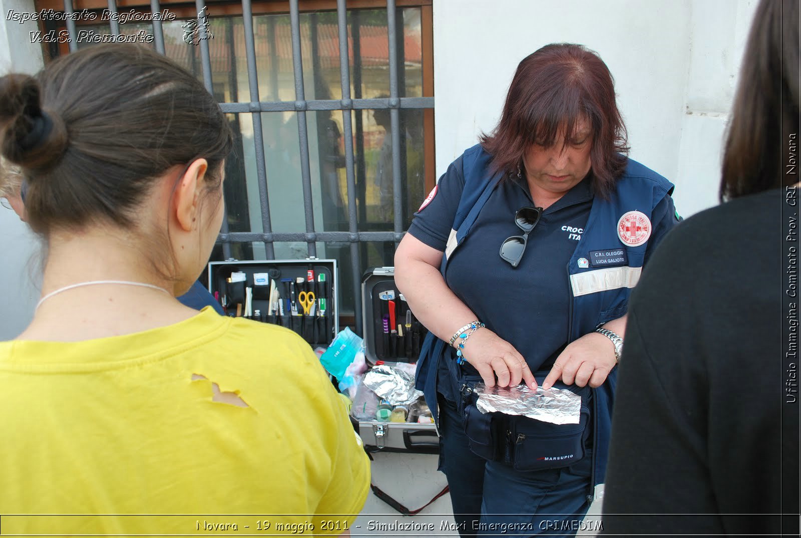 Novara - 19 maggio 2011 - Simulazione Maxi Emergenza CRIMEDIM  - Croce Rossa Italiana - Ufficio Immagine Comitato Provinciale CRI Novara