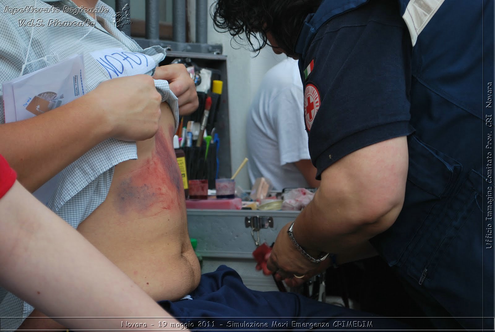 Novara - 19 maggio 2011 - Simulazione Maxi Emergenza CRIMEDIM  - Croce Rossa Italiana - Ufficio Immagine Comitato Provinciale CRI Novara