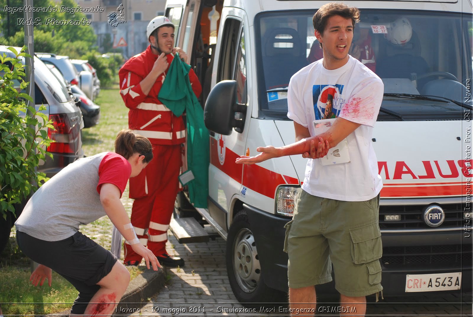 Novara - 19 maggio 2011 - Simulazione Maxi Emergenza CRIMEDIM  - Croce Rossa Italiana - Ufficio Immagine Comitato Provinciale CRI Novara