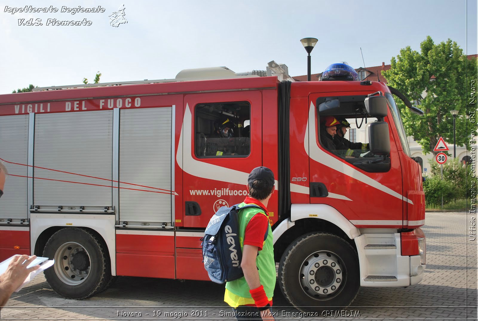 Novara - 19 maggio 2011 - Simulazione Maxi Emergenza CRIMEDIM  - Croce Rossa Italiana - Ufficio Immagine Comitato Provinciale CRI Novara