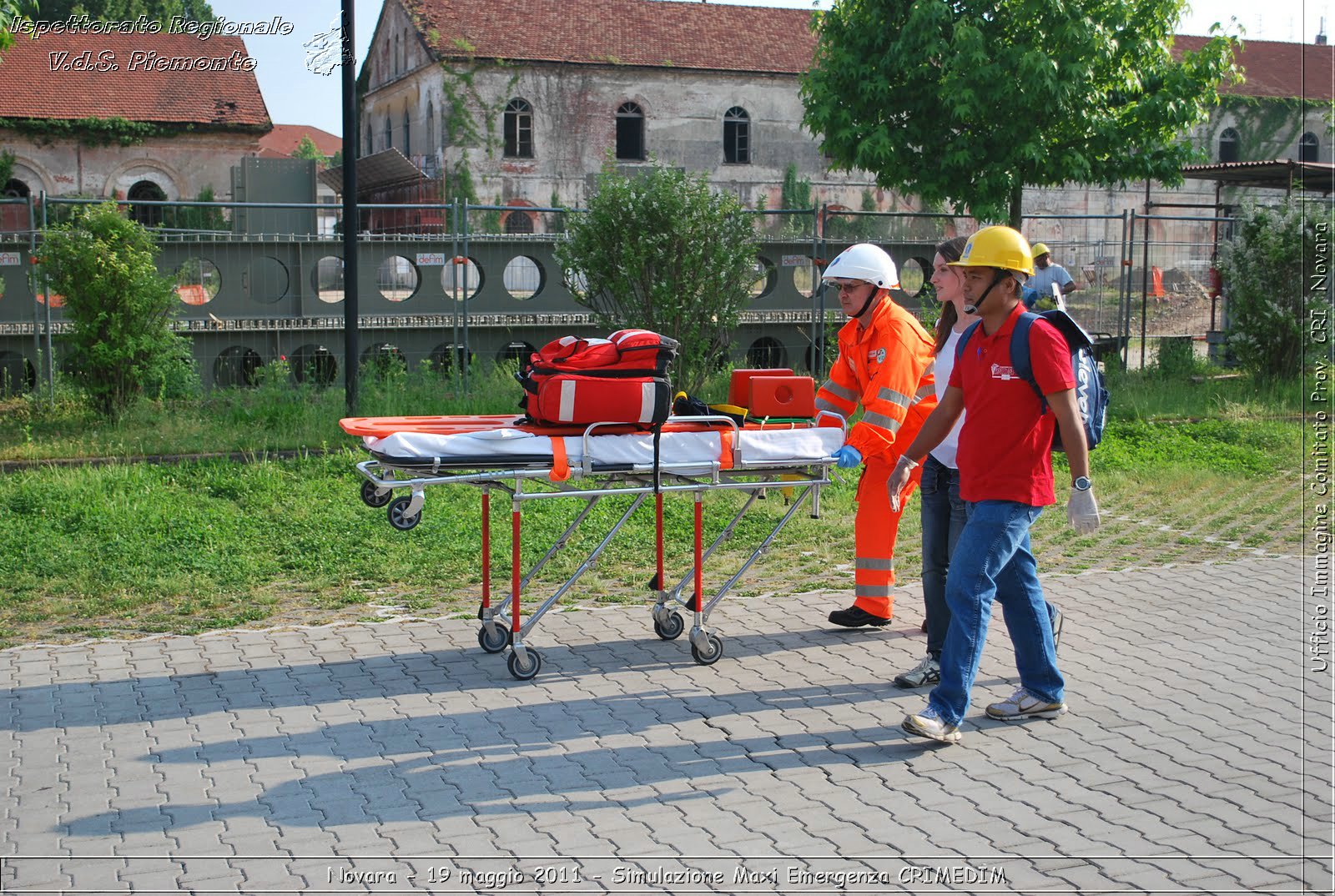 Novara - 19 maggio 2011 - Simulazione Maxi Emergenza CRIMEDIM  - Croce Rossa Italiana - Ufficio Immagine Comitato Provinciale CRI Novara