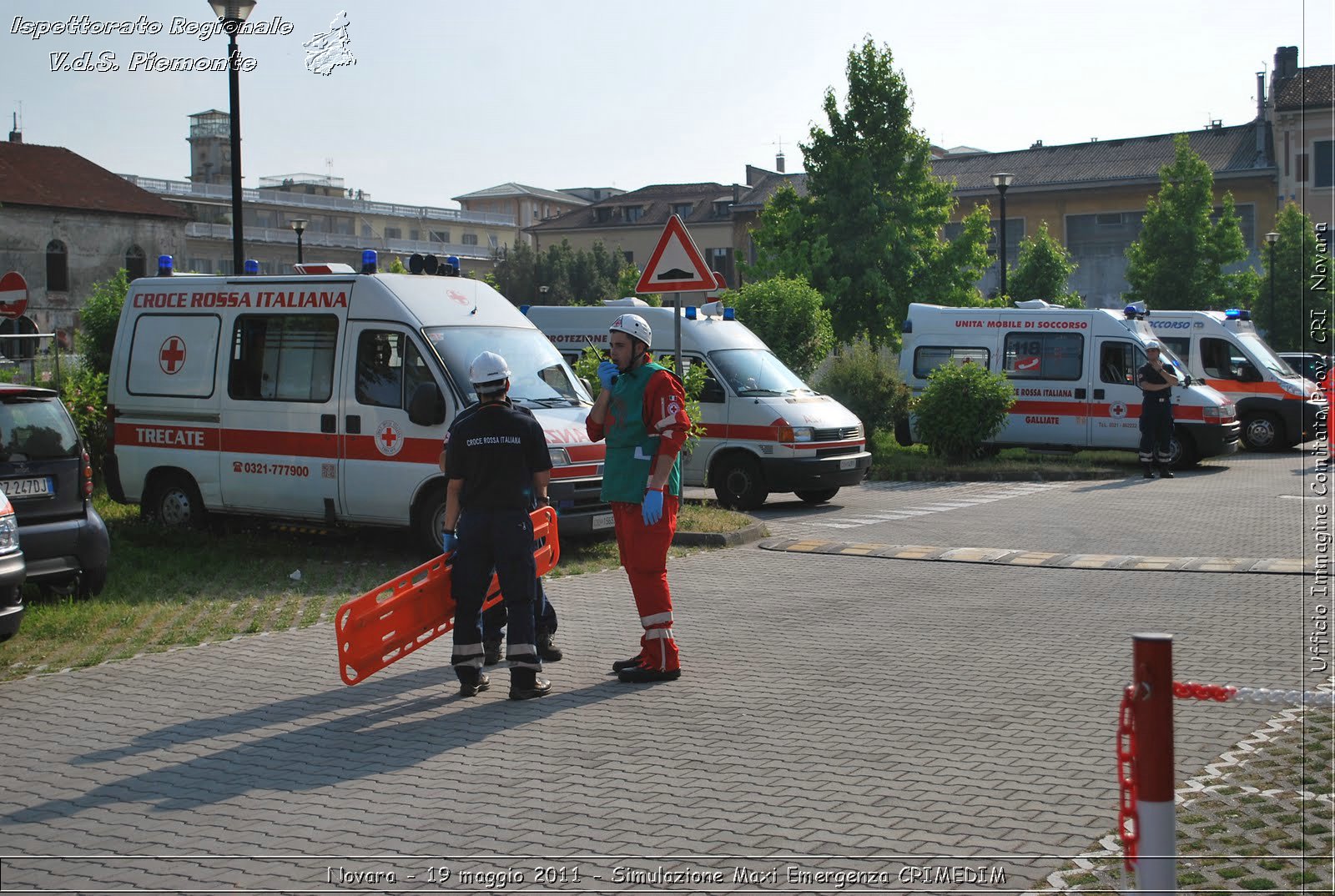 Novara - 19 maggio 2011 - Simulazione Maxi Emergenza CRIMEDIM  - Croce Rossa Italiana - Ufficio Immagine Comitato Provinciale CRI Novara