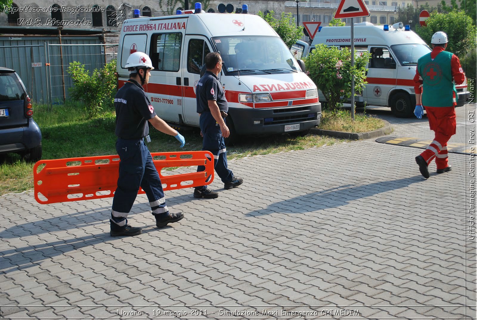 Novara - 19 maggio 2011 - Simulazione Maxi Emergenza CRIMEDIM  - Croce Rossa Italiana - Ufficio Immagine Comitato Provinciale CRI Novara