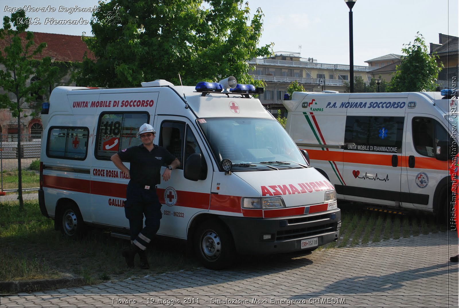 Novara - 19 maggio 2011 - Simulazione Maxi Emergenza CRIMEDIM  - Croce Rossa Italiana - Ufficio Immagine Comitato Provinciale CRI Novara