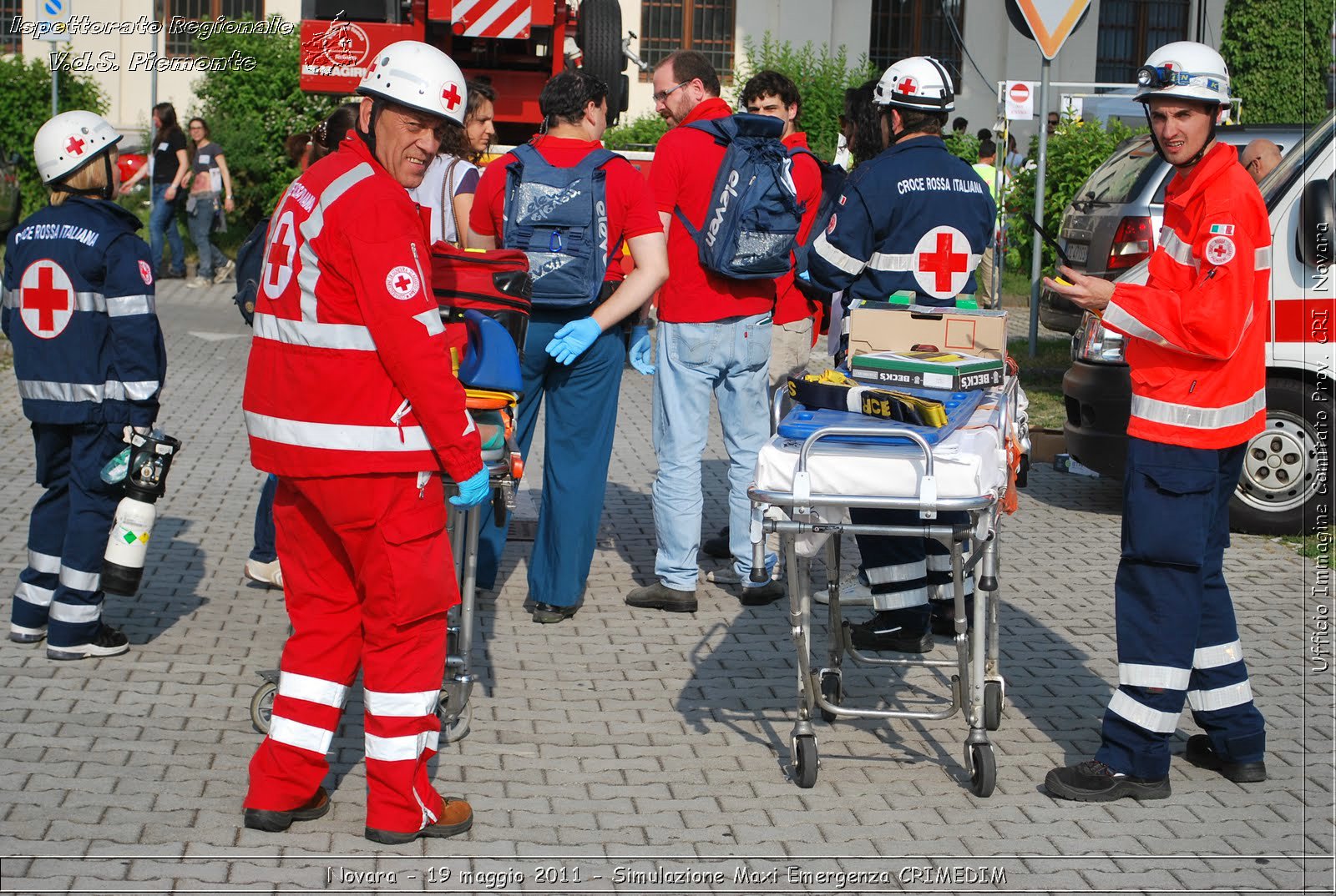 Novara - 19 maggio 2011 - Simulazione Maxi Emergenza CRIMEDIM  - Croce Rossa Italiana - Ufficio Immagine Comitato Provinciale CRI Novara