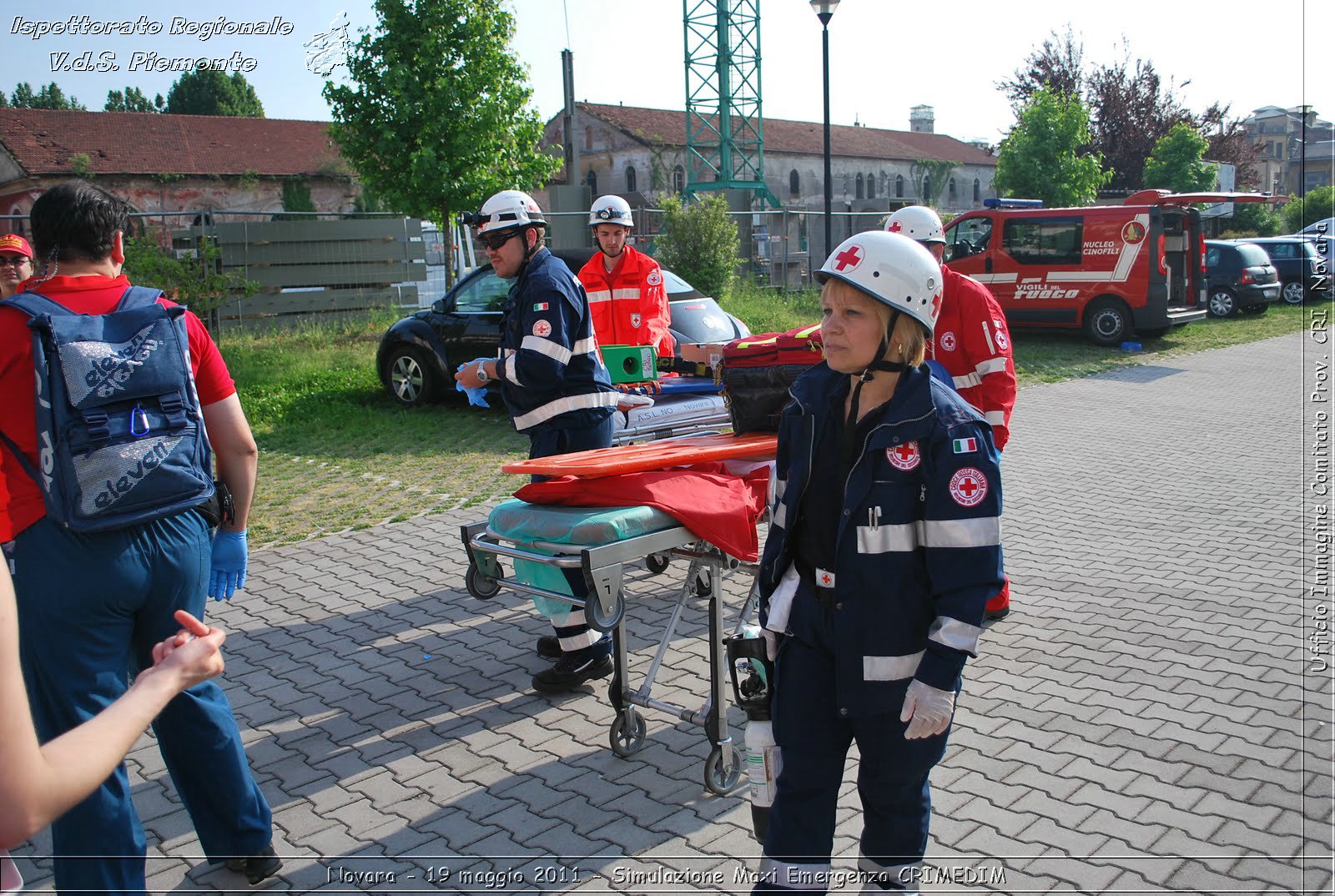 Novara - 19 maggio 2011 - Simulazione Maxi Emergenza CRIMEDIM  - Croce Rossa Italiana - Ufficio Immagine Comitato Provinciale CRI Novara