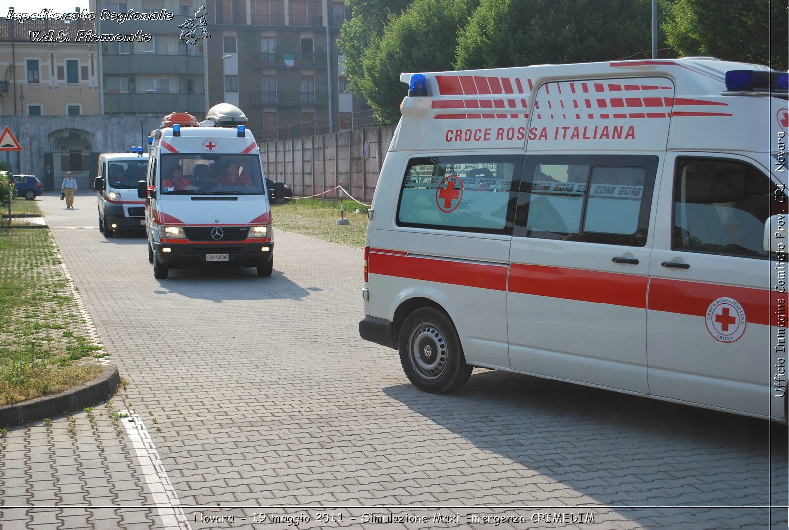 Novara - 19 maggio 2011 - Simulazione Maxi Emergenza CRIMEDIM  - Croce Rossa Italiana - Ufficio Immagine Comitato Provinciale CRI Novara