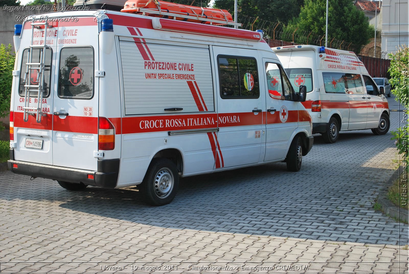 Novara - 19 maggio 2011 - Simulazione Maxi Emergenza CRIMEDIM  - Croce Rossa Italiana - Ufficio Immagine Comitato Provinciale CRI Novara