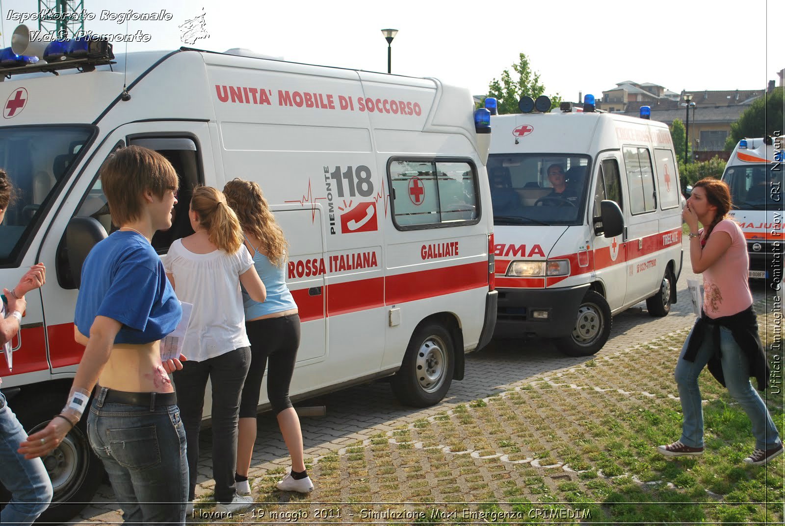 Novara - 19 maggio 2011 - Simulazione Maxi Emergenza CRIMEDIM  - Croce Rossa Italiana - Ufficio Immagine Comitato Provinciale CRI Novara