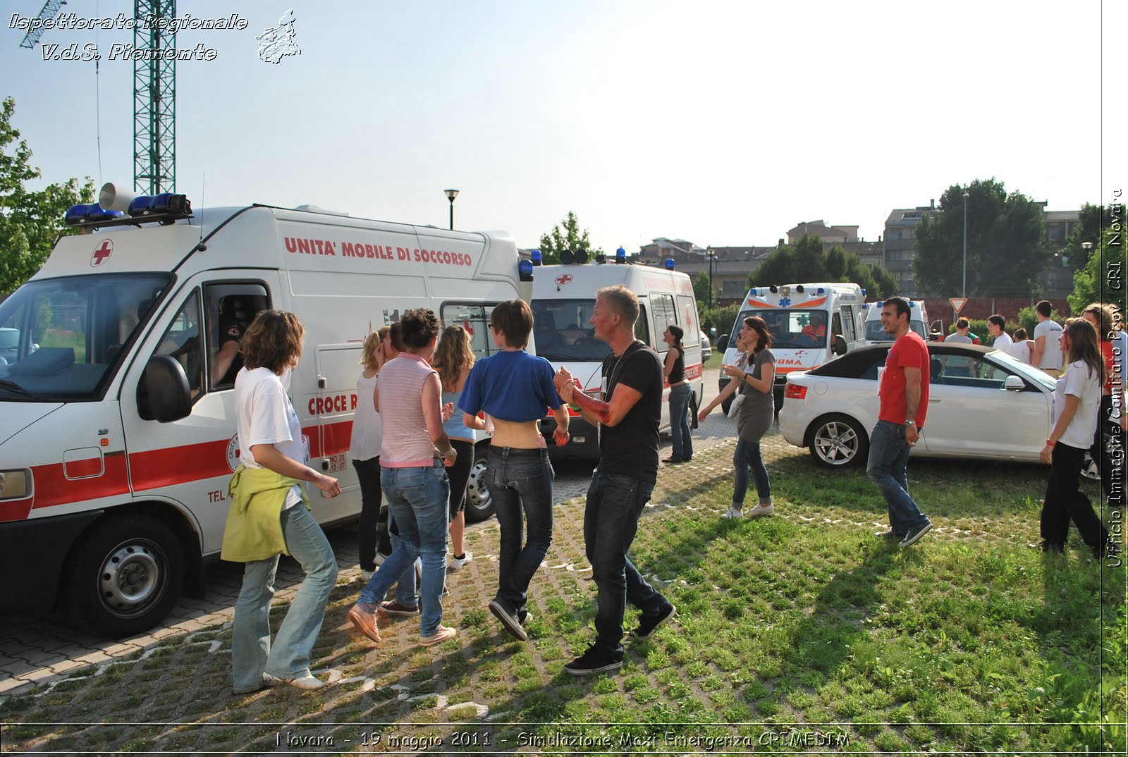 Novara - 19 maggio 2011 - Simulazione Maxi Emergenza CRIMEDIM  - Croce Rossa Italiana - Ufficio Immagine Comitato Provinciale CRI Novara