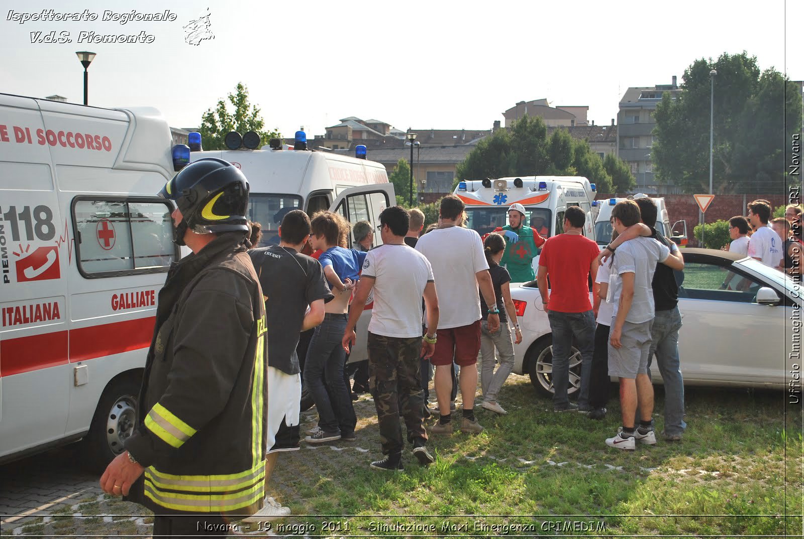 Novara - 19 maggio 2011 - Simulazione Maxi Emergenza CRIMEDIM  - Croce Rossa Italiana - Ufficio Immagine Comitato Provinciale CRI Novara