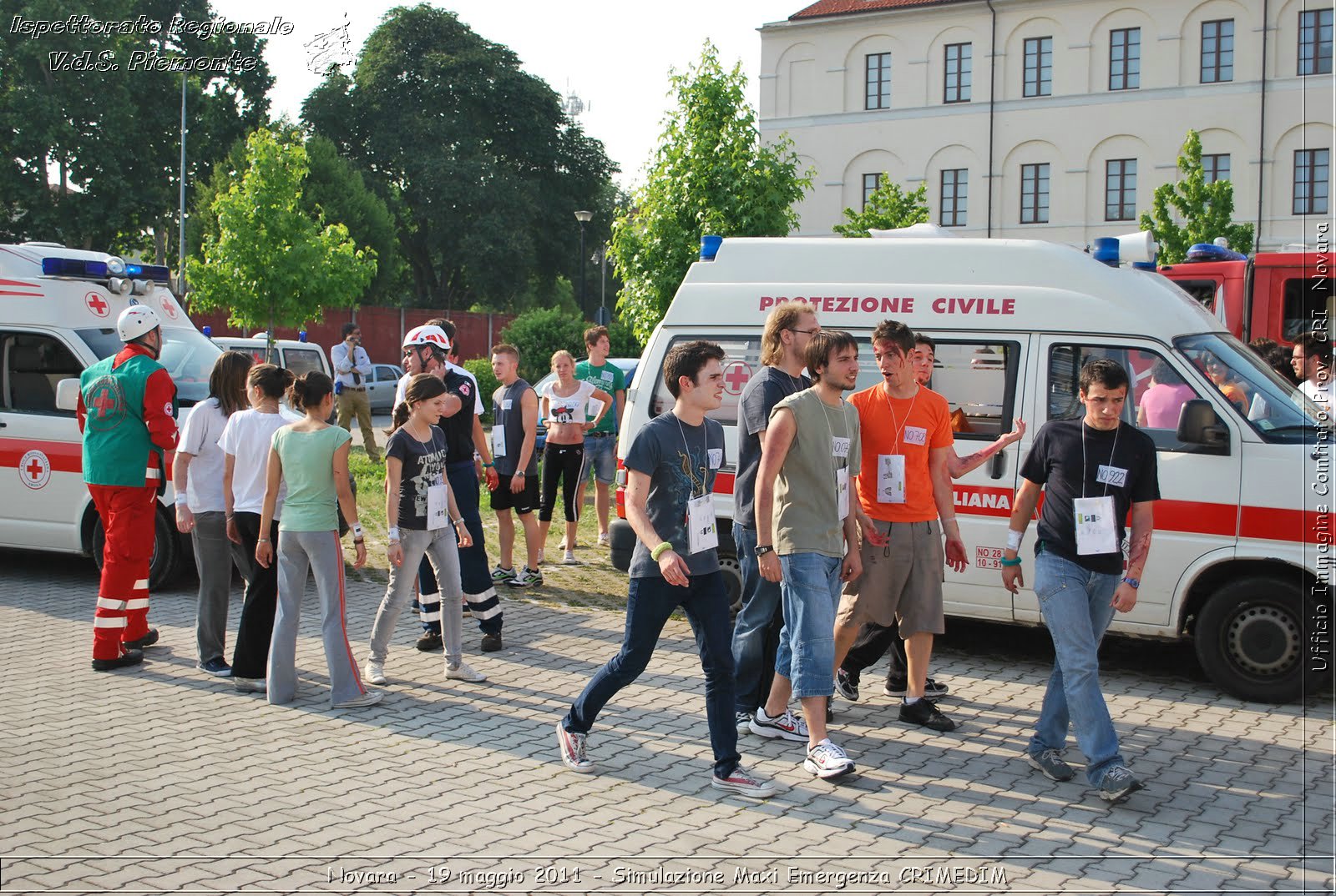 Novara - 19 maggio 2011 - Simulazione Maxi Emergenza CRIMEDIM  - Croce Rossa Italiana - Ufficio Immagine Comitato Provinciale CRI Novara