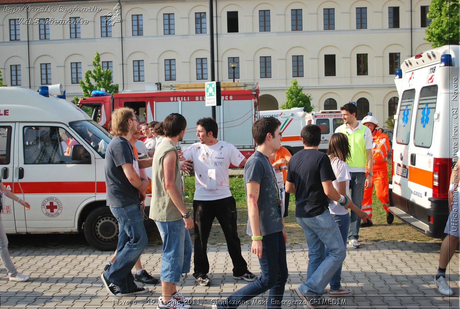 Novara - 19 maggio 2011 - Simulazione Maxi Emergenza CRIMEDIM  - Croce Rossa Italiana - Ufficio Immagine Comitato Provinciale CRI Novara