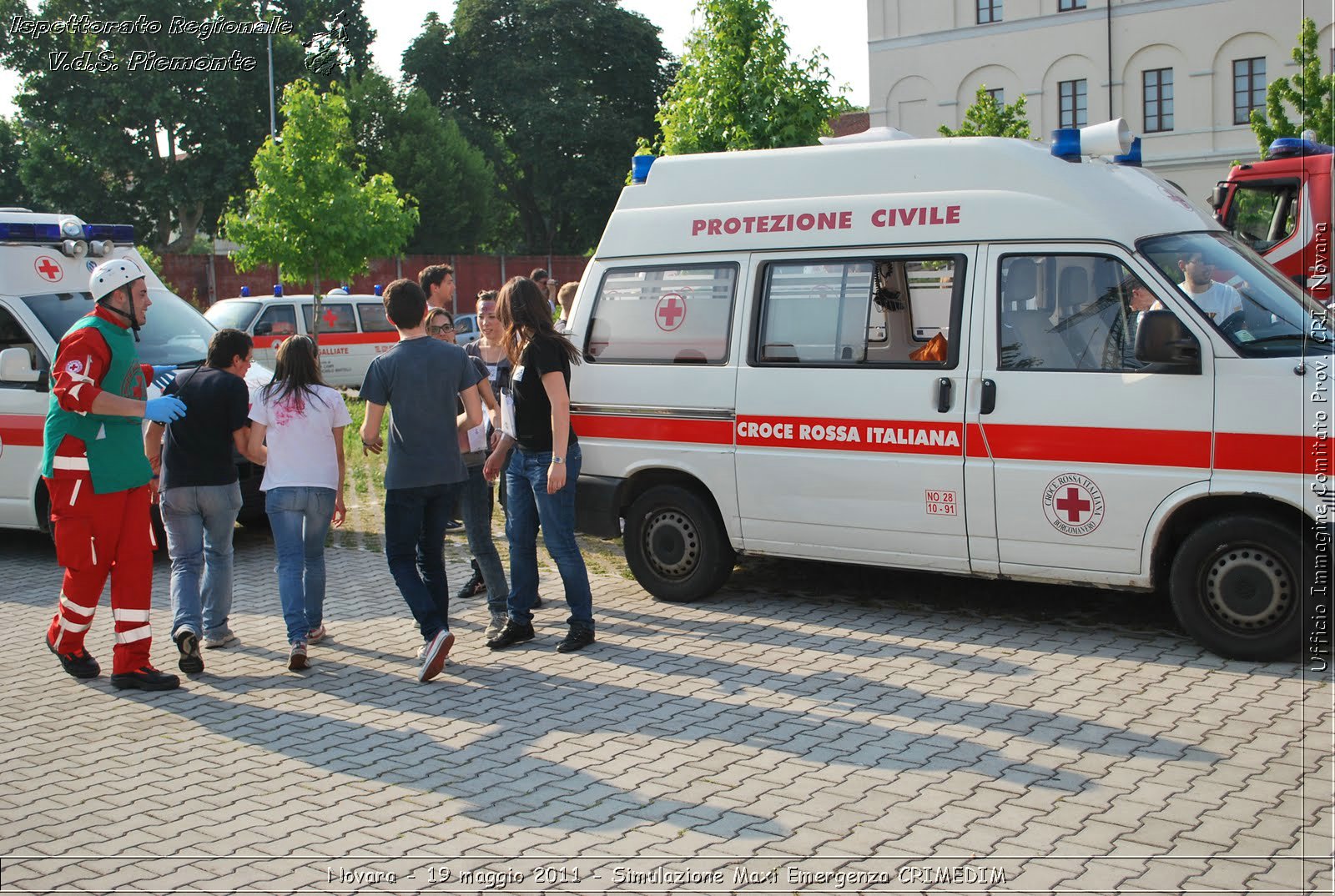 Novara - 19 maggio 2011 - Simulazione Maxi Emergenza CRIMEDIM  - Croce Rossa Italiana - Ufficio Immagine Comitato Provinciale CRI Novara