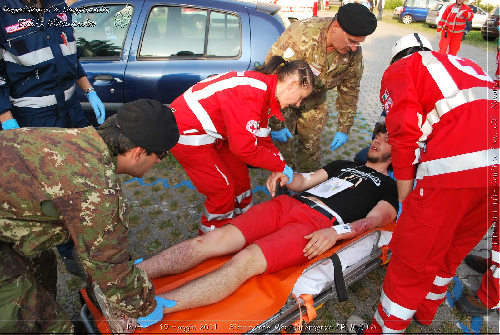 Novara - 19 maggio 2011 - Simulazione Maxi Emergenza CRIMEDIM  - Croce Rossa Italiana - Ufficio Immagine Comitato Provinciale CRI Novara