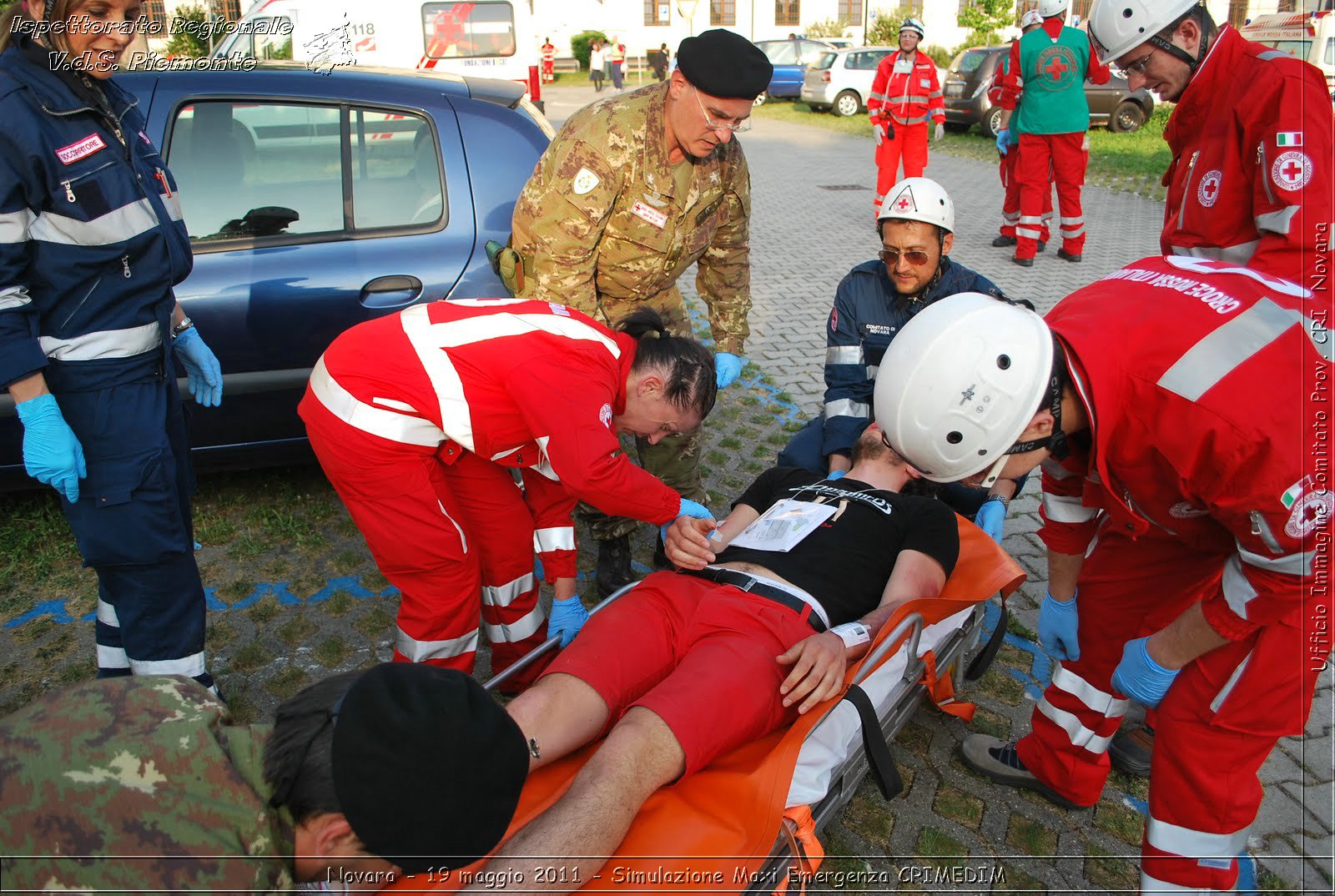 Novara - 19 maggio 2011 - Simulazione Maxi Emergenza CRIMEDIM  - Croce Rossa Italiana - Ufficio Immagine Comitato Provinciale CRI Novara