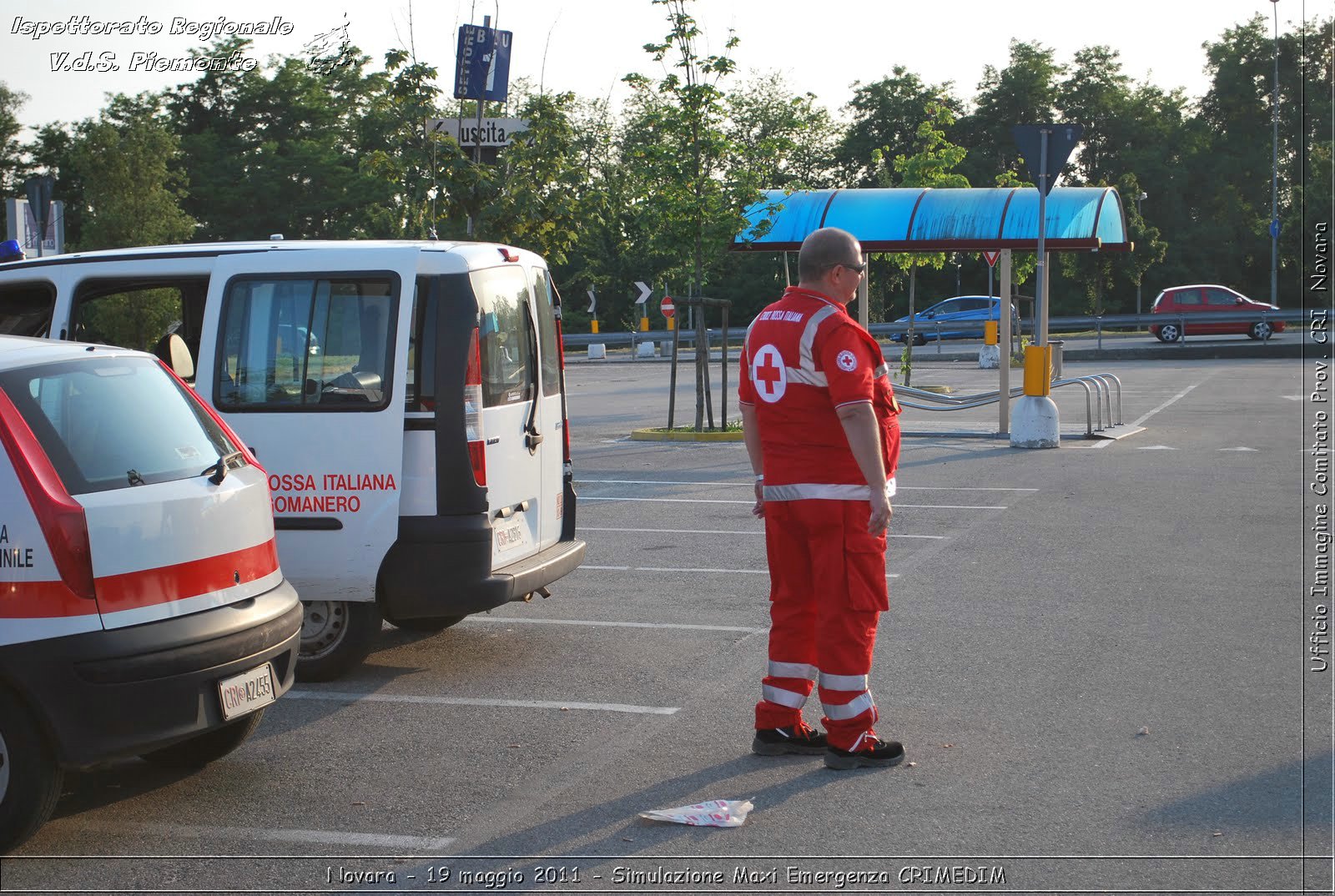 Novara - 19 maggio 2011 - Simulazione Maxi Emergenza CRIMEDIM  - Croce Rossa Italiana - Ufficio Immagine Comitato Provinciale CRI Novara