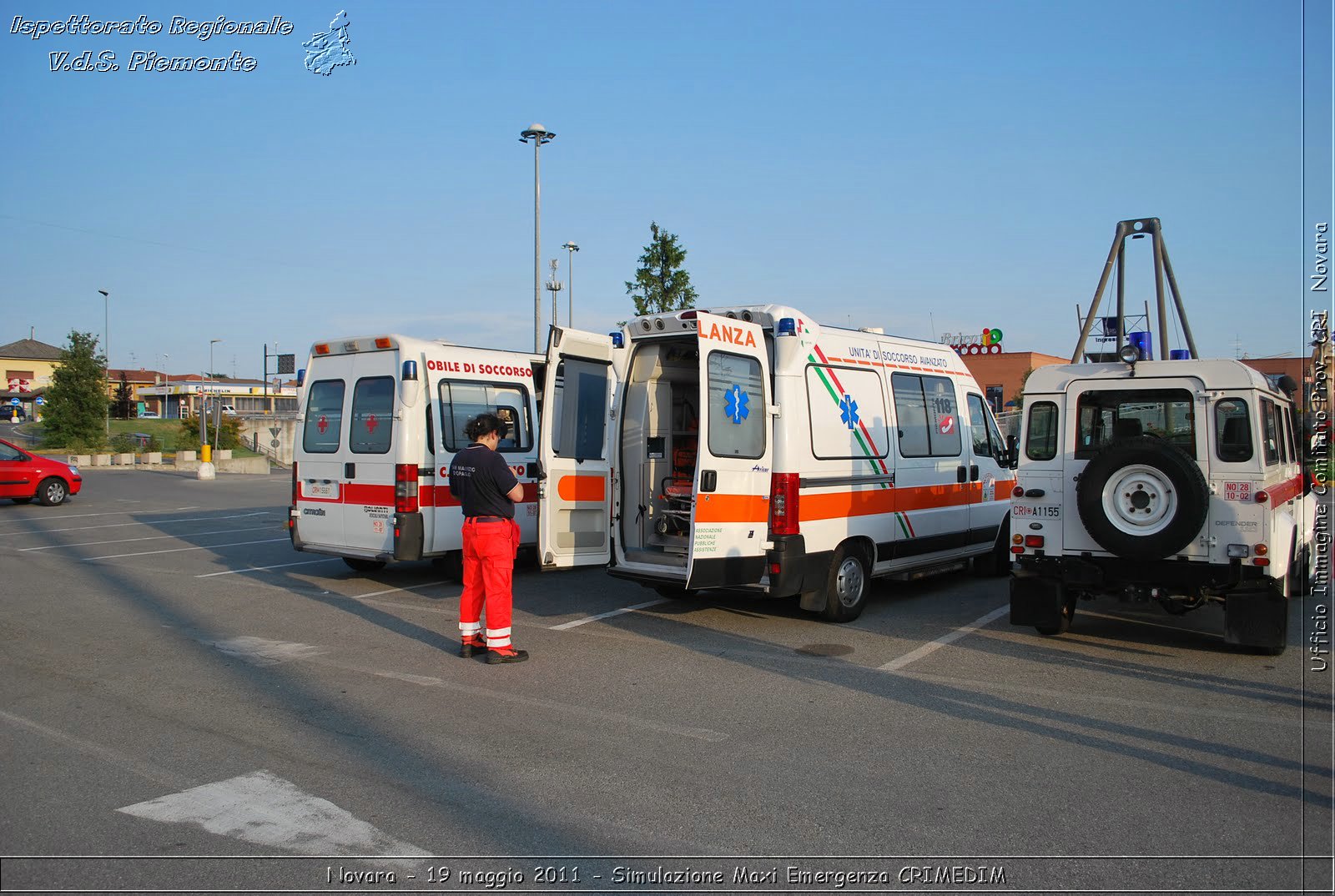 Novara - 19 maggio 2011 - Simulazione Maxi Emergenza CRIMEDIM  - Croce Rossa Italiana - Ufficio Immagine Comitato Provinciale CRI Novara