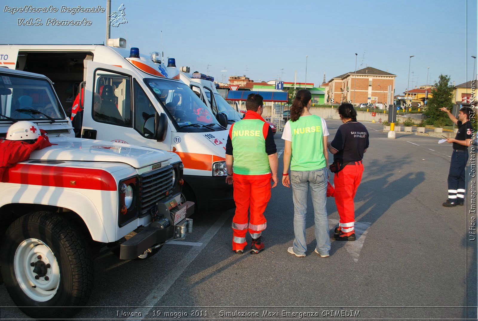 Novara - 19 maggio 2011 - Simulazione Maxi Emergenza CRIMEDIM  - Croce Rossa Italiana - Ufficio Immagine Comitato Provinciale CRI Novara