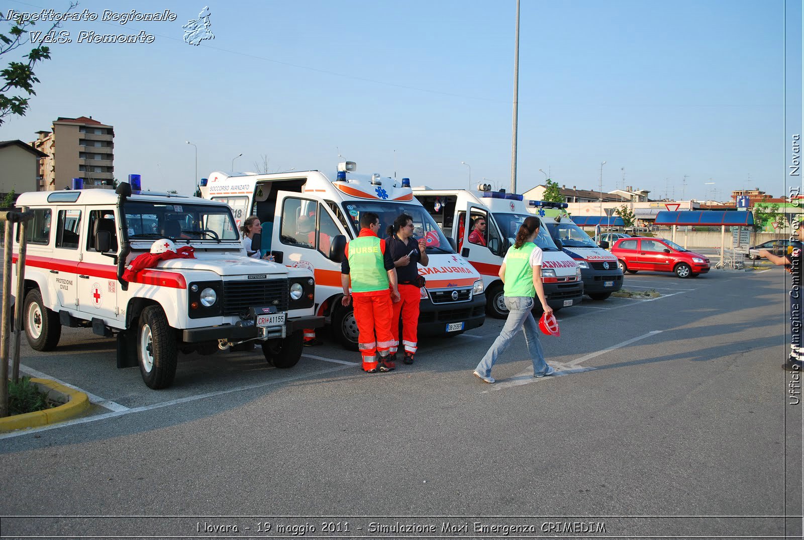 Novara - 19 maggio 2011 - Simulazione Maxi Emergenza CRIMEDIM  - Croce Rossa Italiana - Ufficio Immagine Comitato Provinciale CRI Novara