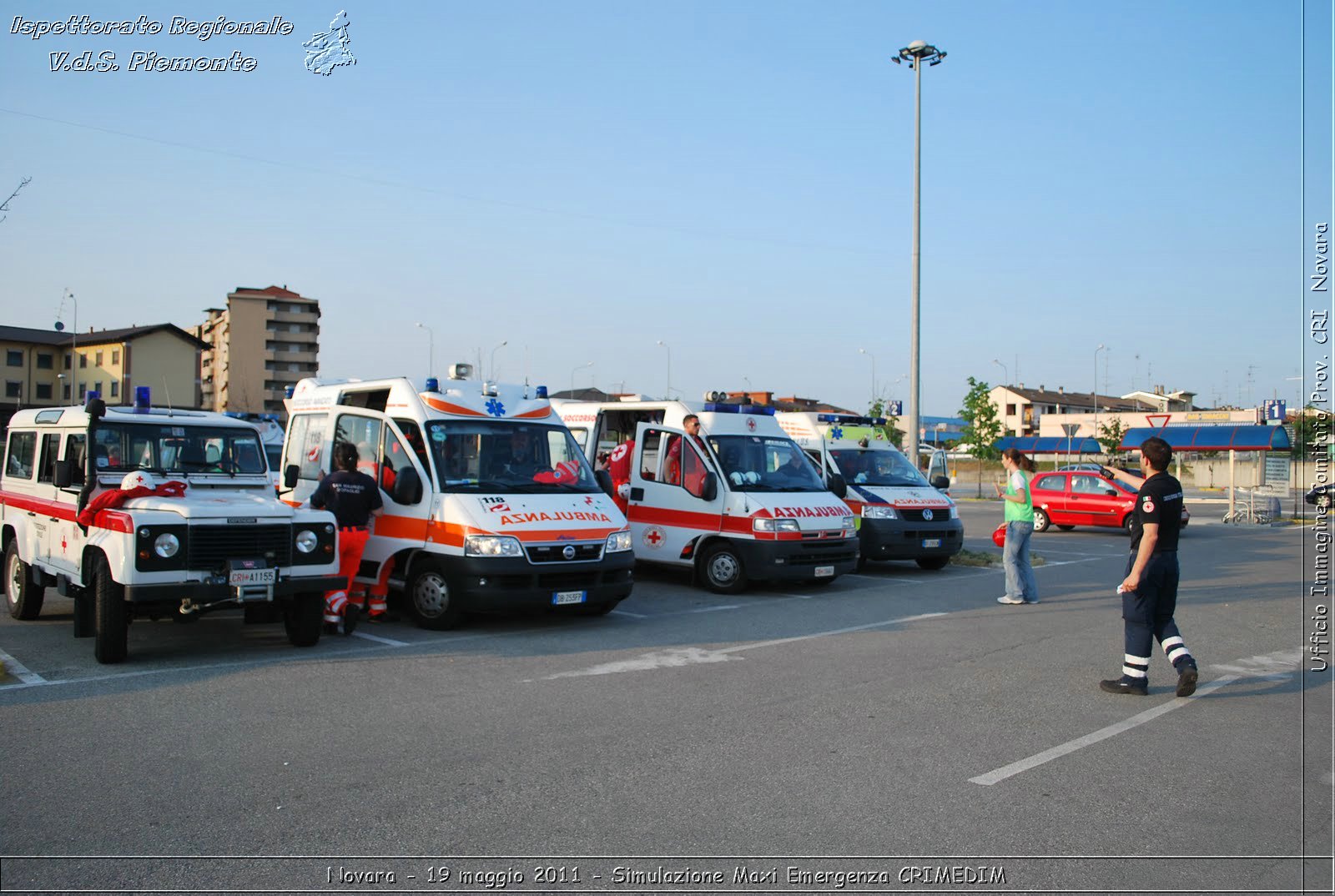 Novara - 19 maggio 2011 - Simulazione Maxi Emergenza CRIMEDIM  - Croce Rossa Italiana - Ufficio Immagine Comitato Provinciale CRI Novara