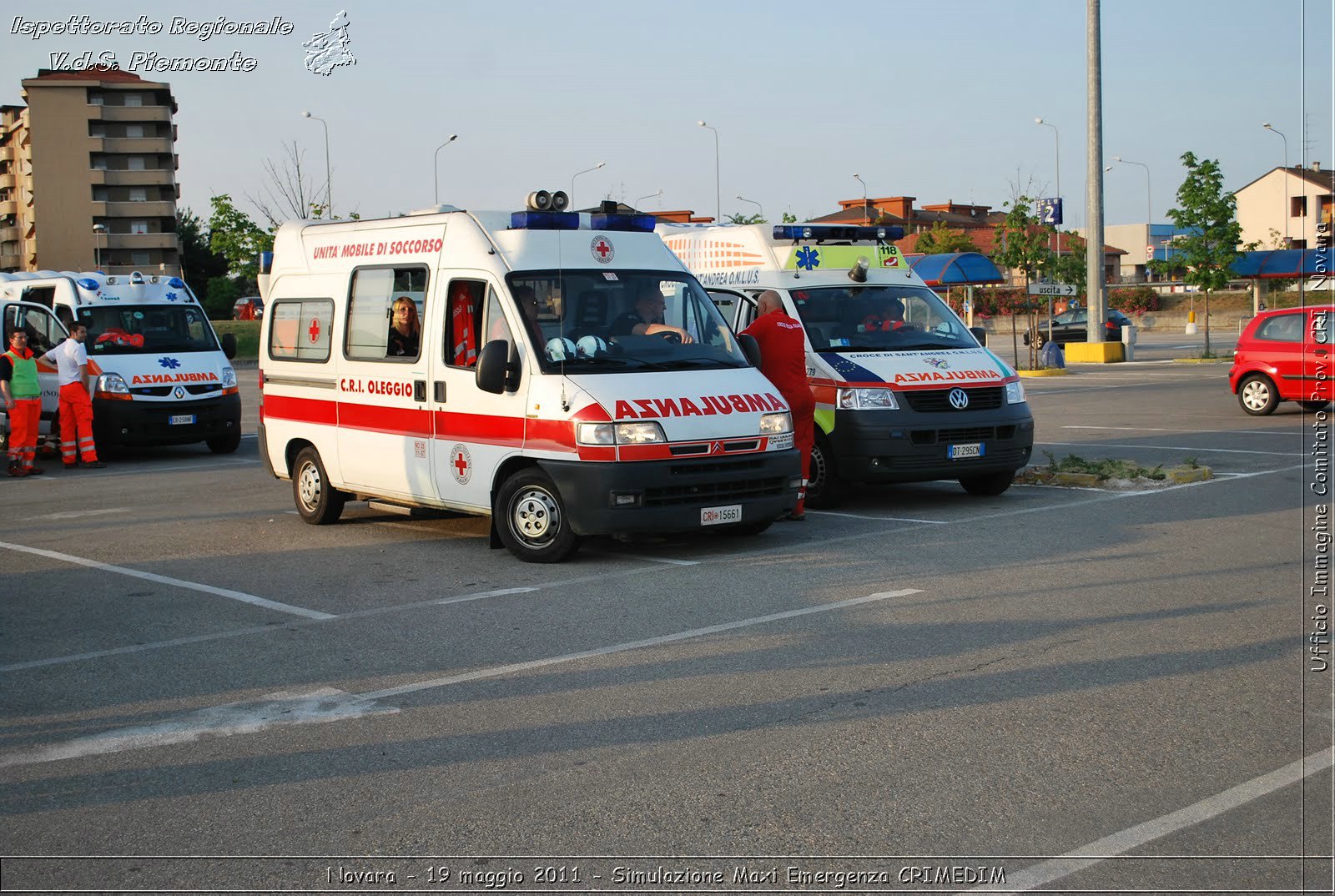 Novara - 19 maggio 2011 - Simulazione Maxi Emergenza CRIMEDIM  - Croce Rossa Italiana - Ufficio Immagine Comitato Provinciale CRI Novara