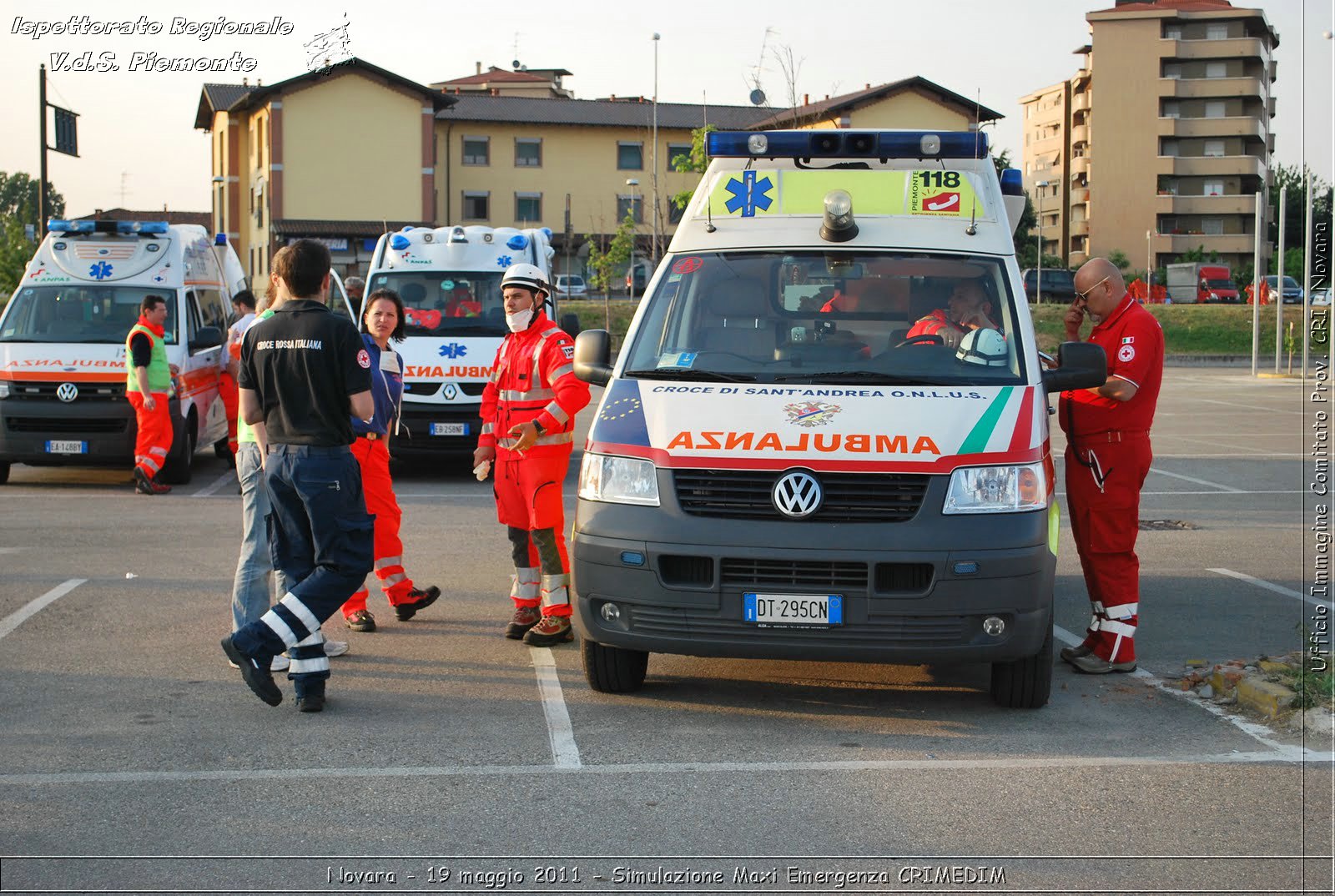 Novara - 19 maggio 2011 - Simulazione Maxi Emergenza CRIMEDIM  - Croce Rossa Italiana - Ufficio Immagine Comitato Provinciale CRI Novara