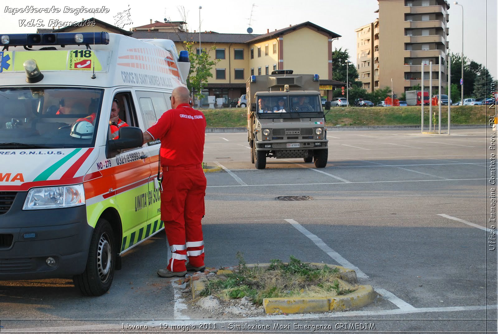 Novara - 19 maggio 2011 - Simulazione Maxi Emergenza CRIMEDIM  - Croce Rossa Italiana - Ufficio Immagine Comitato Provinciale CRI Novara