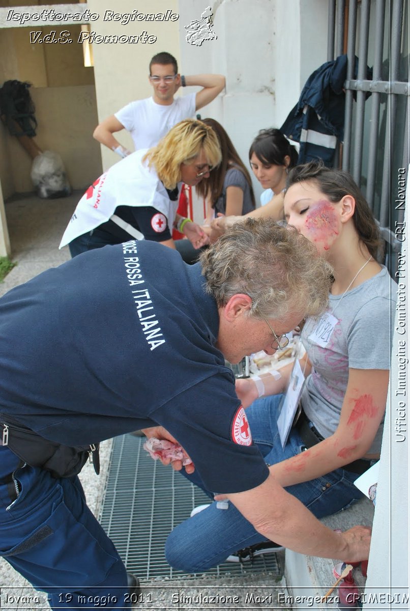 Novara - 19 maggio 2011 - Simulazione Maxi Emergenza CRIMEDIM  - Croce Rossa Italiana - Ufficio Immagine Comitato Provinciale CRI Novara