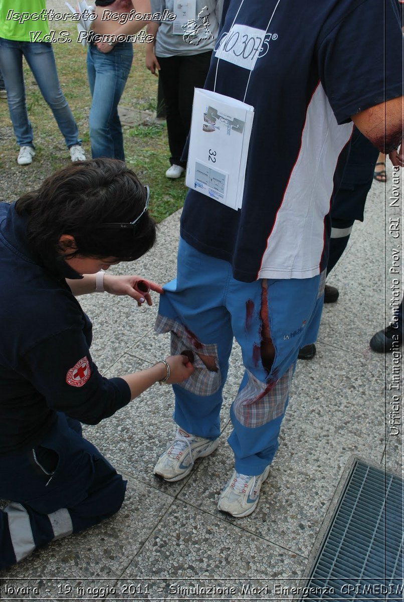 Novara - 19 maggio 2011 - Simulazione Maxi Emergenza CRIMEDIM  - Croce Rossa Italiana - Ufficio Immagine Comitato Provinciale CRI Novara