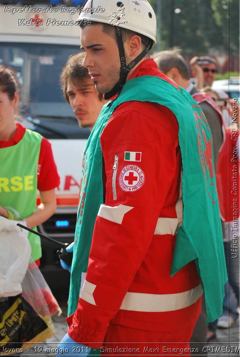 Novara - 19 maggio 2011 - Simulazione Maxi Emergenza CRIMEDIM  - Croce Rossa Italiana - Ufficio Immagine Comitato Provinciale CRI Novara