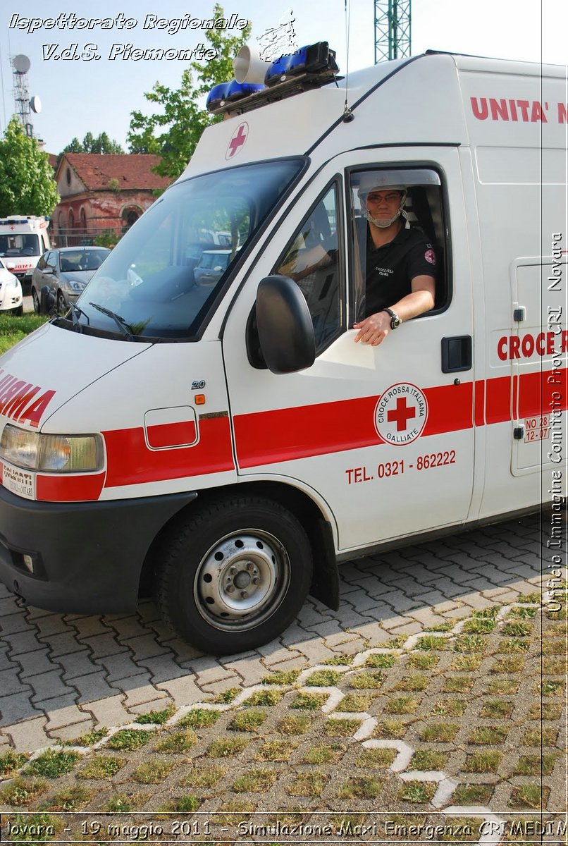 Novara - 19 maggio 2011 - Simulazione Maxi Emergenza CRIMEDIM  - Croce Rossa Italiana - Ufficio Immagine Comitato Provinciale CRI Novara