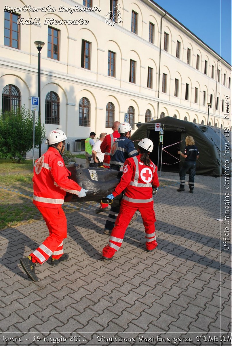 Novara - 19 maggio 2011 - Simulazione Maxi Emergenza CRIMEDIM  - Croce Rossa Italiana - Ufficio Immagine Comitato Provinciale CRI Novara