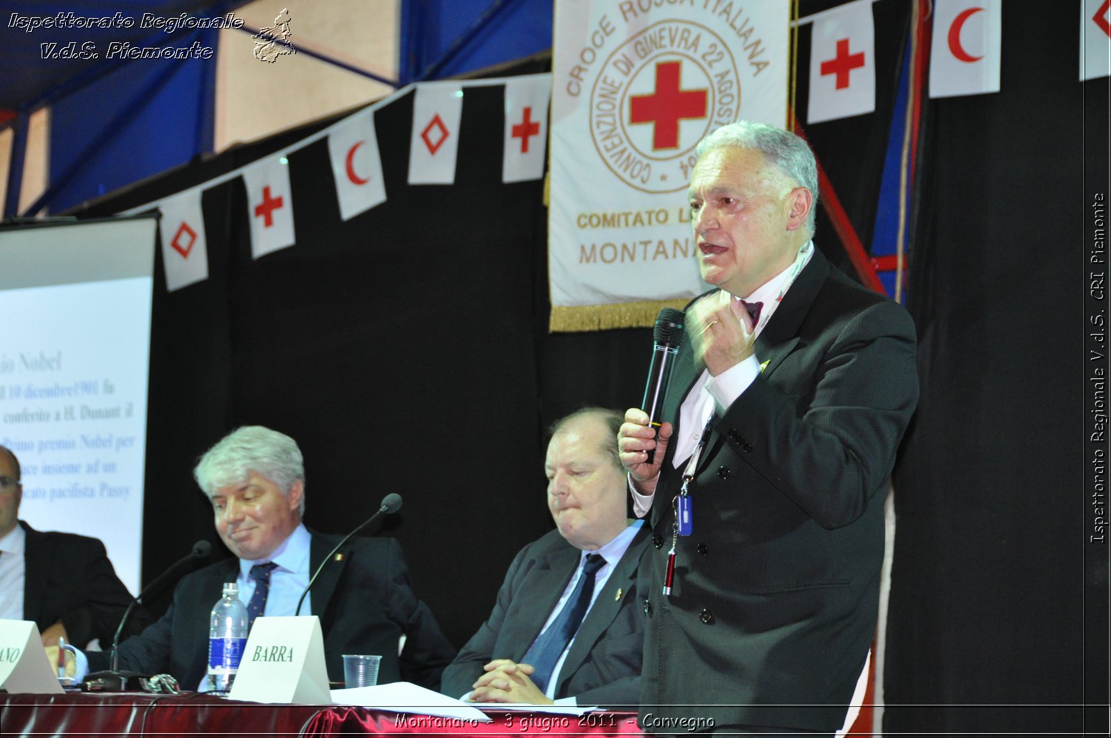 Montanaro - 3 giugno 2011 - I 150 anni dall'unit d'Italia e la Croce Rossa Italiana: un percorso attraverso la storia del nostro paese. Comitato Locale di Montanaro, 20 anniversario fondazione -  Croce Rossa Italiana - Ispettorato Regionale Volontari del Soccorso Piemonte