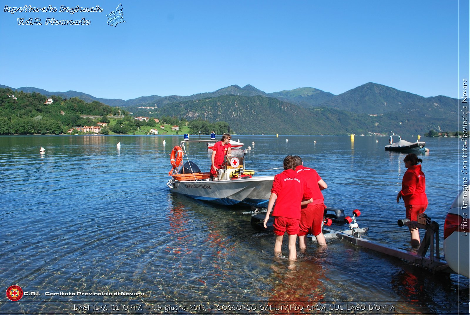 BAGNERA DI ORTA - 19 giugno 2011 - SERVIZIO DI SOCCORSO SANITARIO OPSA CRI SUL LAGO DORTA -  Croce Rossa Italiana - Ispettorato Regionale Volontari del Soccorso Piemonte