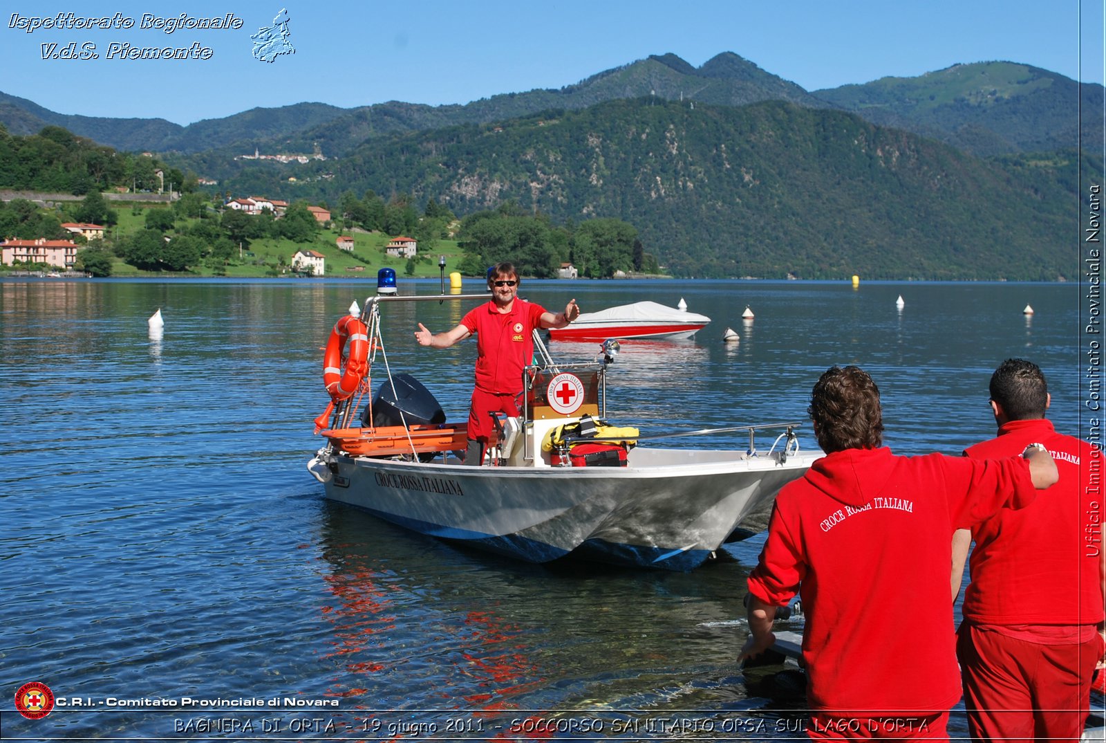 BAGNERA DI ORTA - 19 giugno 2011 - SERVIZIO DI SOCCORSO SANITARIO OPSA CRI SUL LAGO DORTA -  Croce Rossa Italiana - Ispettorato Regionale Volontari del Soccorso Piemonte