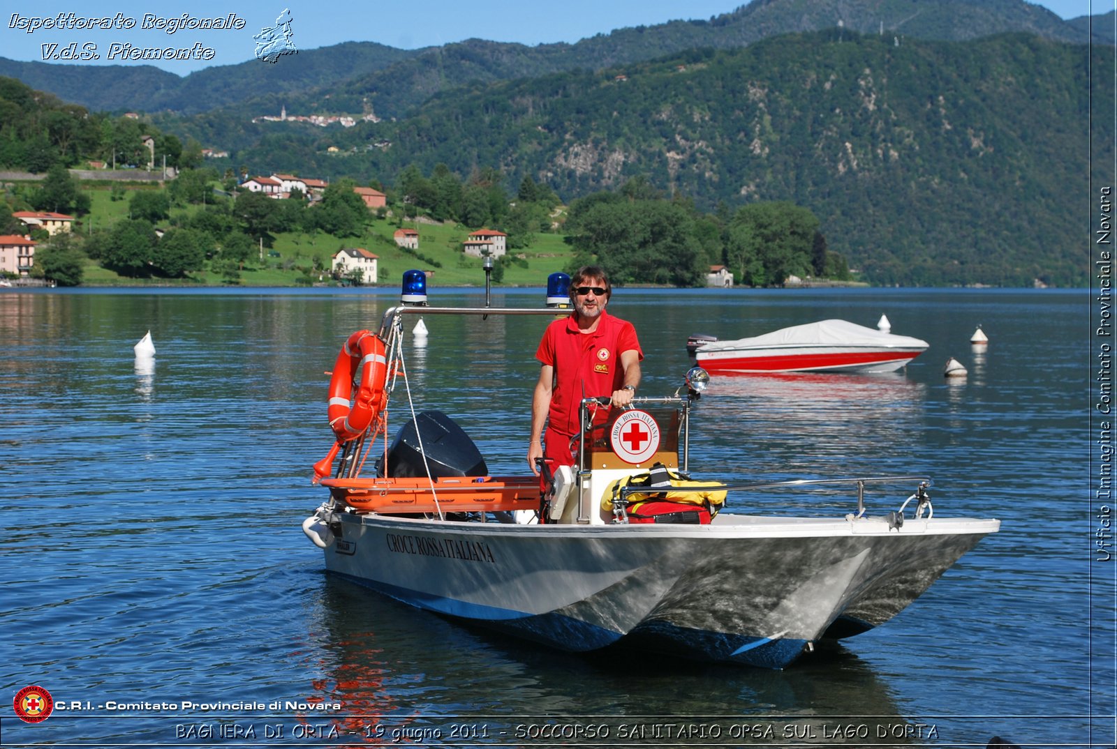 BAGNERA DI ORTA - 19 giugno 2011 - SERVIZIO DI SOCCORSO SANITARIO OPSA CRI SUL LAGO DORTA -  Croce Rossa Italiana - Ispettorato Regionale Volontari del Soccorso Piemonte