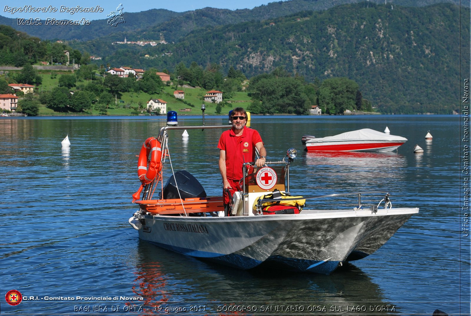 BAGNERA DI ORTA - 19 giugno 2011 - SERVIZIO DI SOCCORSO SANITARIO OPSA CRI SUL LAGO DORTA -  Croce Rossa Italiana - Ispettorato Regionale Volontari del Soccorso Piemonte