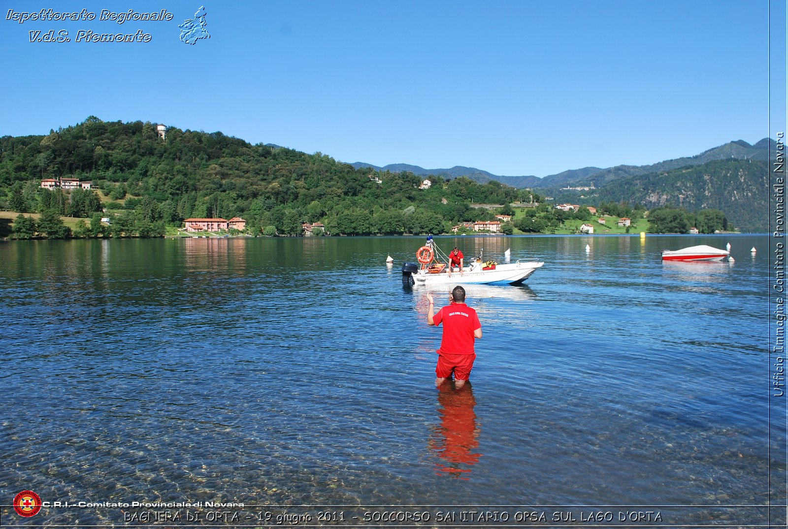 BAGNERA DI ORTA - 19 giugno 2011 - SERVIZIO DI SOCCORSO SANITARIO OPSA CRI SUL LAGO DORTA -  Croce Rossa Italiana - Ispettorato Regionale Volontari del Soccorso Piemonte