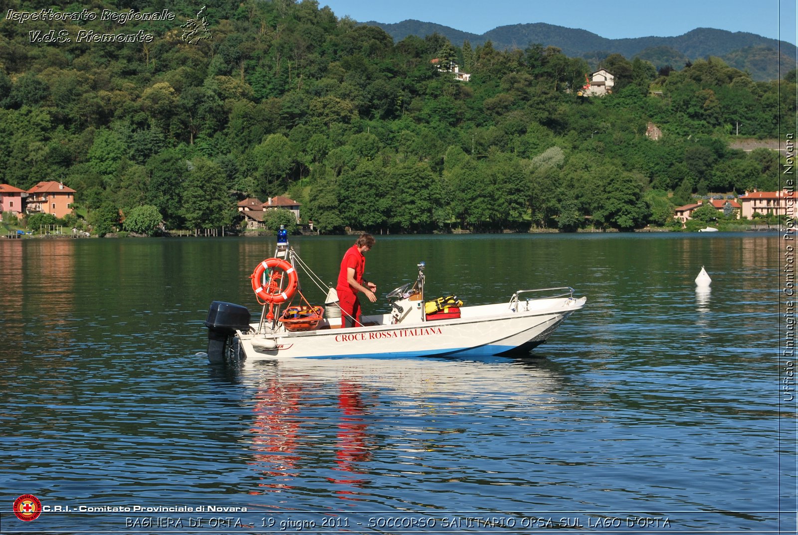 BAGNERA DI ORTA - 19 giugno 2011 - SERVIZIO DI SOCCORSO SANITARIO OPSA CRI SUL LAGO DORTA -  Croce Rossa Italiana - Ispettorato Regionale Volontari del Soccorso Piemonte