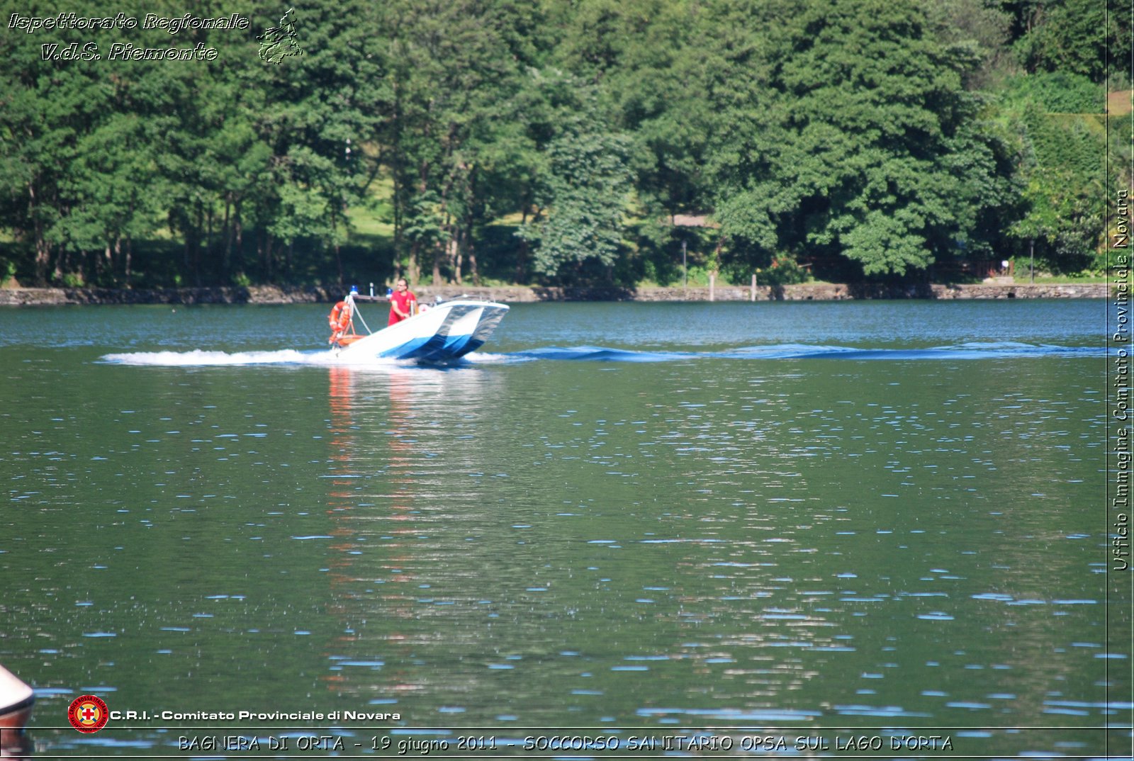 BAGNERA DI ORTA - 19 giugno 2011 - SERVIZIO DI SOCCORSO SANITARIO OPSA CRI SUL LAGO DORTA -  Croce Rossa Italiana - Ispettorato Regionale Volontari del Soccorso Piemonte