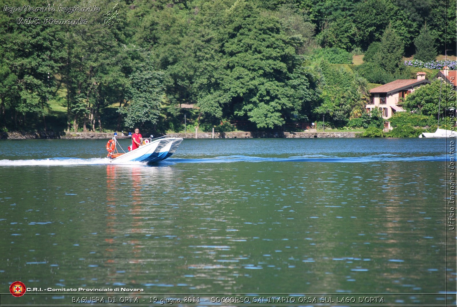 BAGNERA DI ORTA - 19 giugno 2011 - SERVIZIO DI SOCCORSO SANITARIO OPSA CRI SUL LAGO DORTA -  Croce Rossa Italiana - Ispettorato Regionale Volontari del Soccorso Piemonte