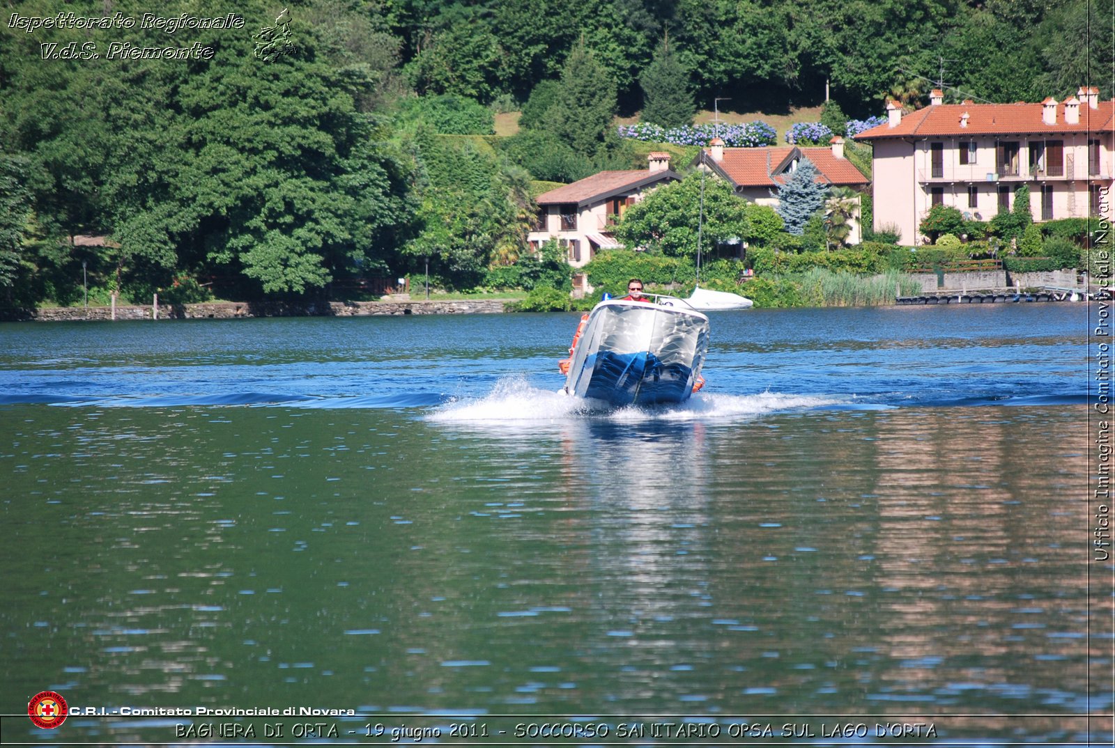 BAGNERA DI ORTA - 19 giugno 2011 - SERVIZIO DI SOCCORSO SANITARIO OPSA CRI SUL LAGO DORTA -  Croce Rossa Italiana - Ispettorato Regionale Volontari del Soccorso Piemonte