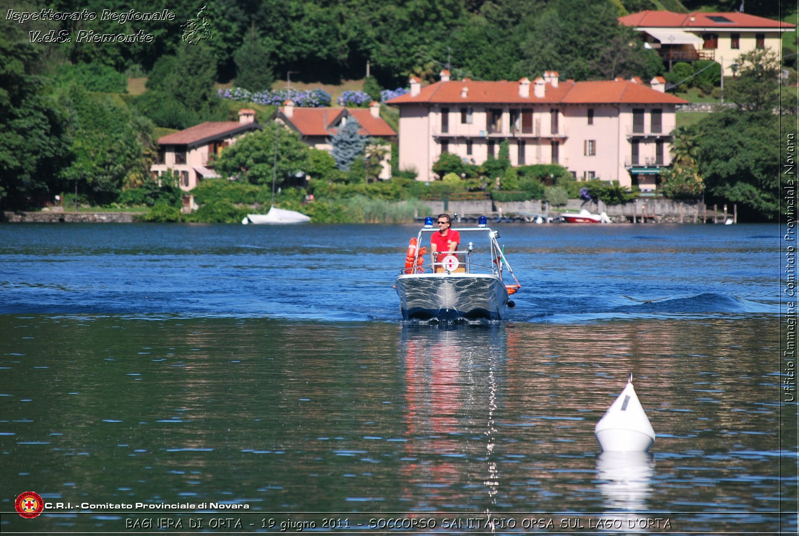 BAGNERA DI ORTA - 19 giugno 2011 - SERVIZIO DI SOCCORSO SANITARIO OPSA CRI SUL LAGO DORTA -  Croce Rossa Italiana - Ispettorato Regionale Volontari del Soccorso Piemonte