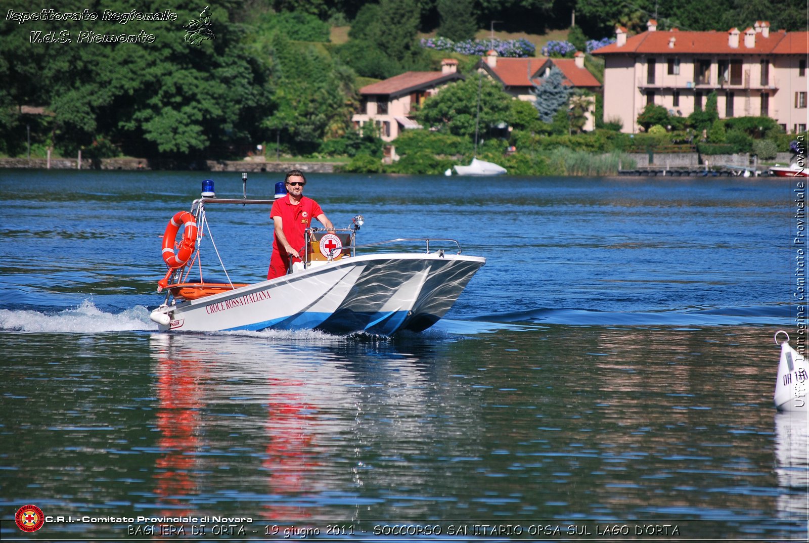 BAGNERA DI ORTA - 19 giugno 2011 - SERVIZIO DI SOCCORSO SANITARIO OPSA CRI SUL LAGO DORTA -  Croce Rossa Italiana - Ispettorato Regionale Volontari del Soccorso Piemonte