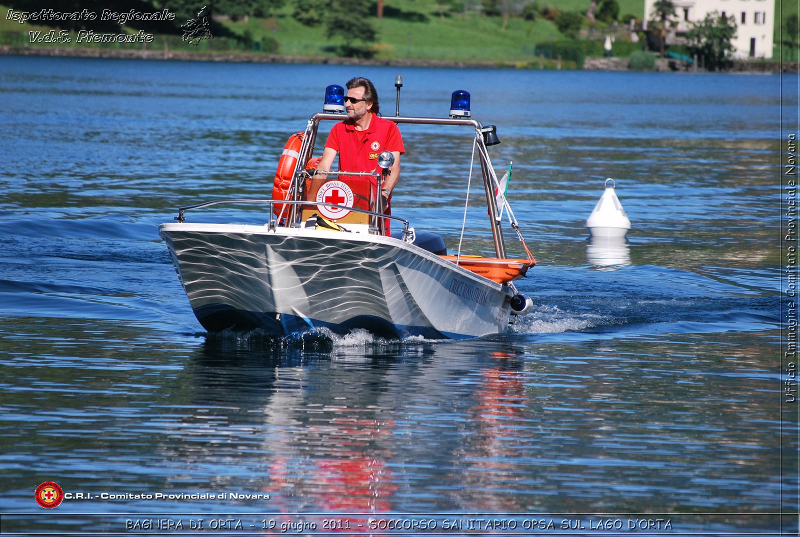 BAGNERA DI ORTA - 19 giugno 2011 - SERVIZIO DI SOCCORSO SANITARIO OPSA CRI SUL LAGO DORTA -  Croce Rossa Italiana - Ispettorato Regionale Volontari del Soccorso Piemonte