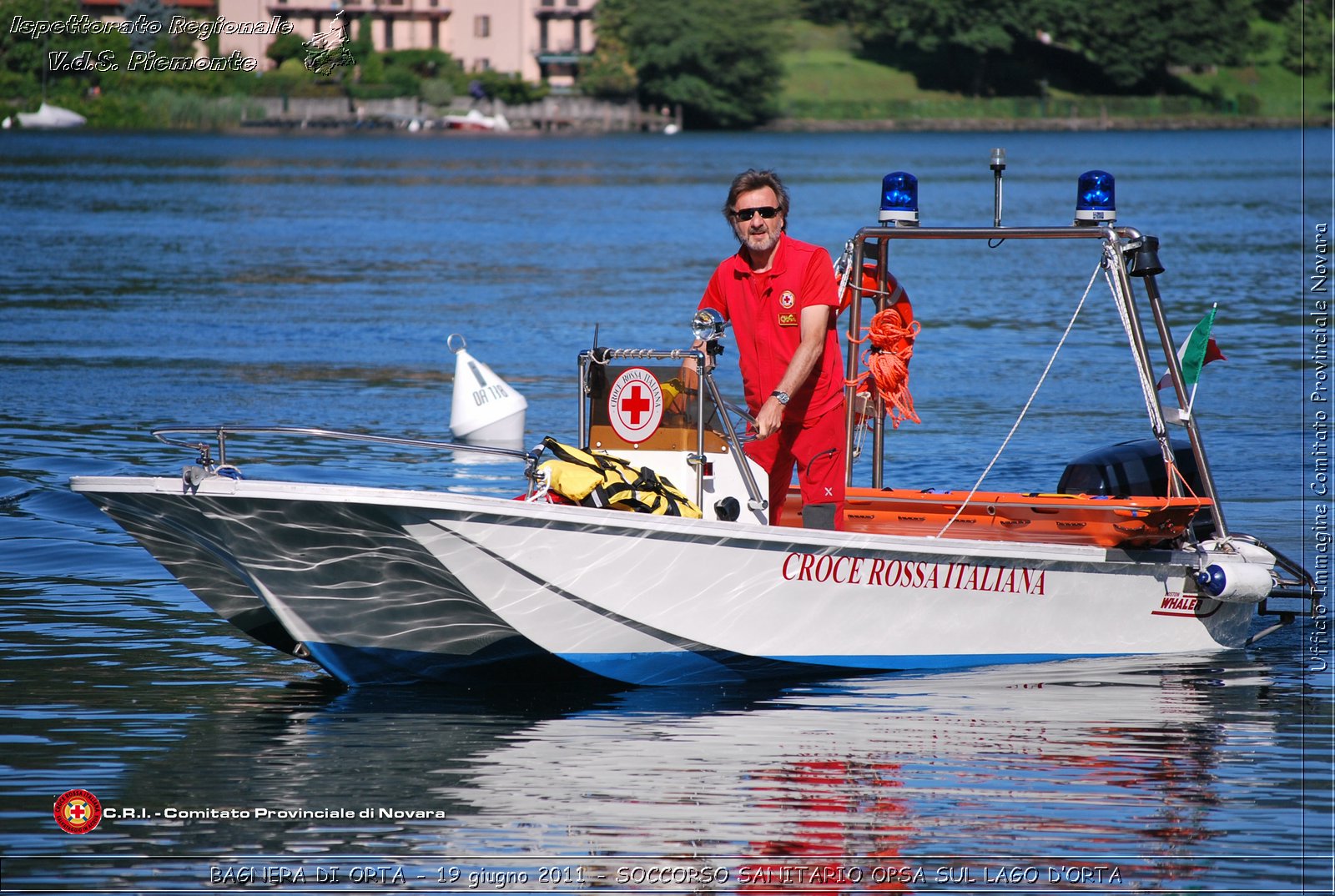 BAGNERA DI ORTA - 19 giugno 2011 - SERVIZIO DI SOCCORSO SANITARIO OPSA CRI SUL LAGO DORTA -  Croce Rossa Italiana - Ispettorato Regionale Volontari del Soccorso Piemonte