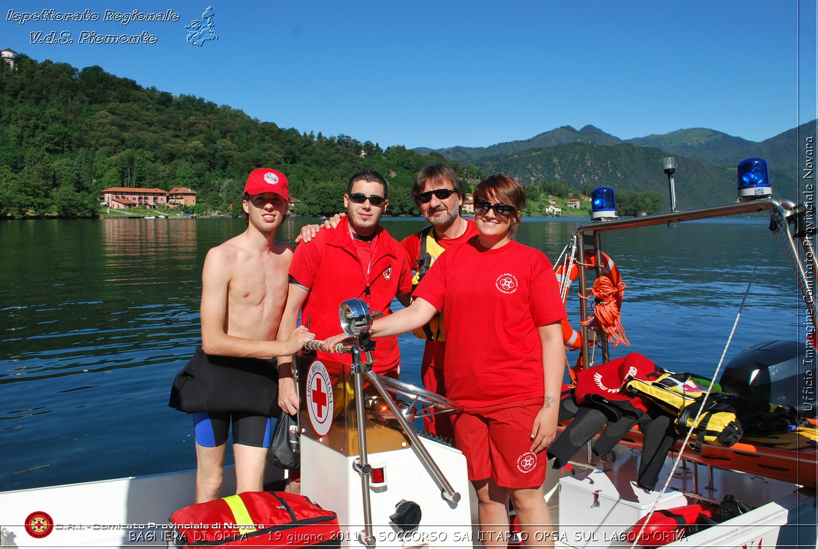 BAGNERA DI ORTA - 19 giugno 2011 - SERVIZIO DI SOCCORSO SANITARIO OPSA CRI SUL LAGO DORTA -  Croce Rossa Italiana - Ispettorato Regionale Volontari del Soccorso Piemonte