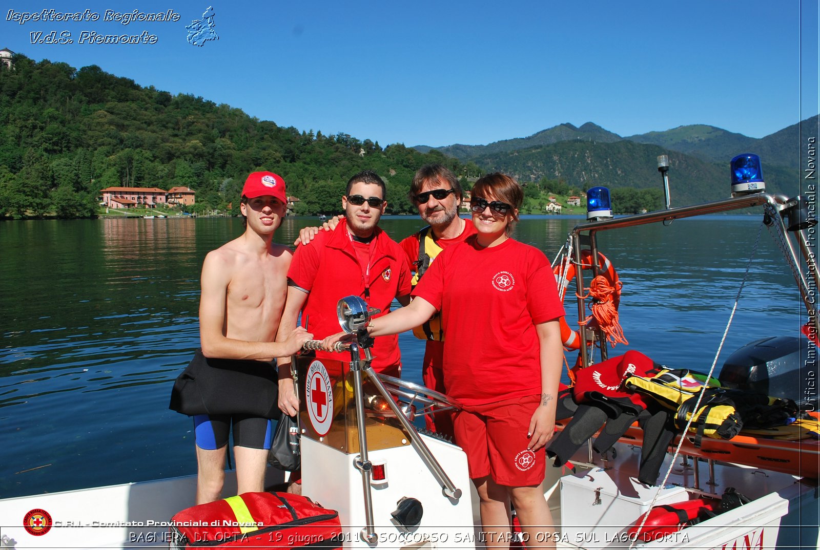 BAGNERA DI ORTA - 19 giugno 2011 - SERVIZIO DI SOCCORSO SANITARIO OPSA CRI SUL LAGO DORTA -  Croce Rossa Italiana - Ispettorato Regionale Volontari del Soccorso Piemonte